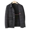 New Jacket Men's Lapel Middle-aged Dad's Autumn and Winter Plaid Jacket Casual Versatile