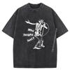 Who Laughs Last Graphic T Shirts Mens Trendy Washed T-Shirt Men Oversized Summer Casual Breathable Top