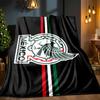 Mexico Football Crest Blanket Outdoor Flannel Blanket for Camping, Hiking, Garden Parties, Picnic Essentials,gift for family and friends