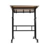 Mobile Standing Desk Stand Up Desk, Height Adjustable Home Office Desk with Standing & Seating 2 Modes, Tilting Tabletop