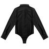 Women Bodysuit Shirt Bottoming Shirt Office Wear One-Piece Bodysuit Easy Care Work Bodysuit Shirt