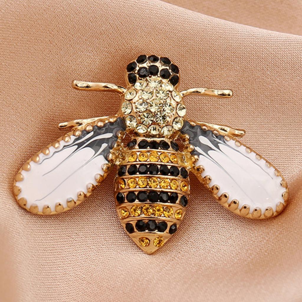 1PC Women's Fashion Trend Personalized Imitation Pearl Bee Brooch Pin Jewelry Suitable for Outdoor Dating, Party, Festival Gifts