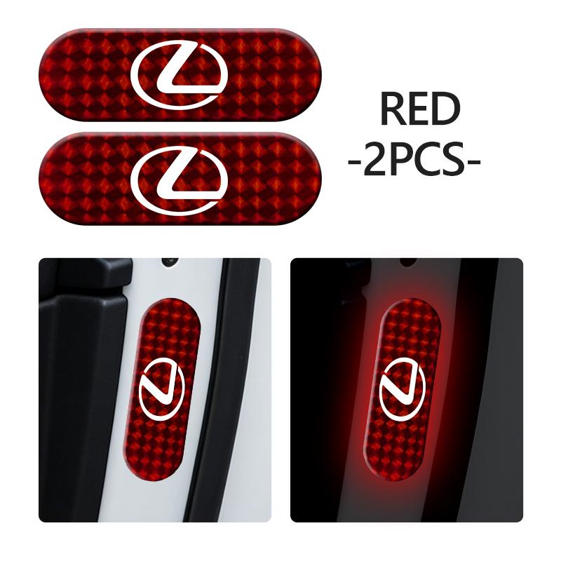 QGVLA1 For Lexus Car Door Safety Warning Reflective Mark 3D Sticker RX350 IS250 IS200 GS300 LX570 RC350 UX250h ES350