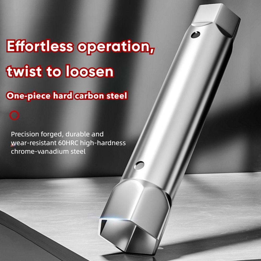 Double Headed Socket Wrench Hexagon Ratchet Wrench Pipe Spanner Repair Tool  Pipe Maintenance