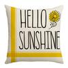 New Pillow Summer Yellow Daisy Home Sunshine Cushion Linen Pillow Case
