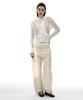PARTIMENTO WOMEN Double Layered Waist Cargo Pants_Ecru