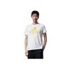 Adidas Letter Logo Printed American Retro Fashion Breathable Sports Running Crew Neck Short Sleeve T-Shirt Men Tops White Platinum ADICTT-WG
