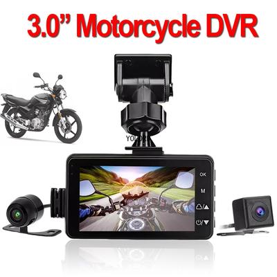 Motocyklowy DVR Podwójny Wideo Przód Tył Z 3'' Ekranem Wysokiej Rozdzielczości Nagrywanie w Pętli Rejestrator Jazdy Rowerem Wodoodporny
