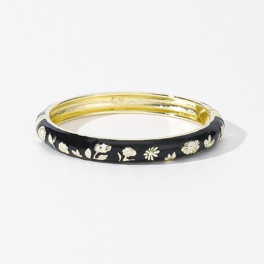 Enamel Vintage Cloisonne Bangle Traditional Chinese Chinese Flower Bangle Ethnic Classic Women's Hand Bracelet Jewelry Gifts