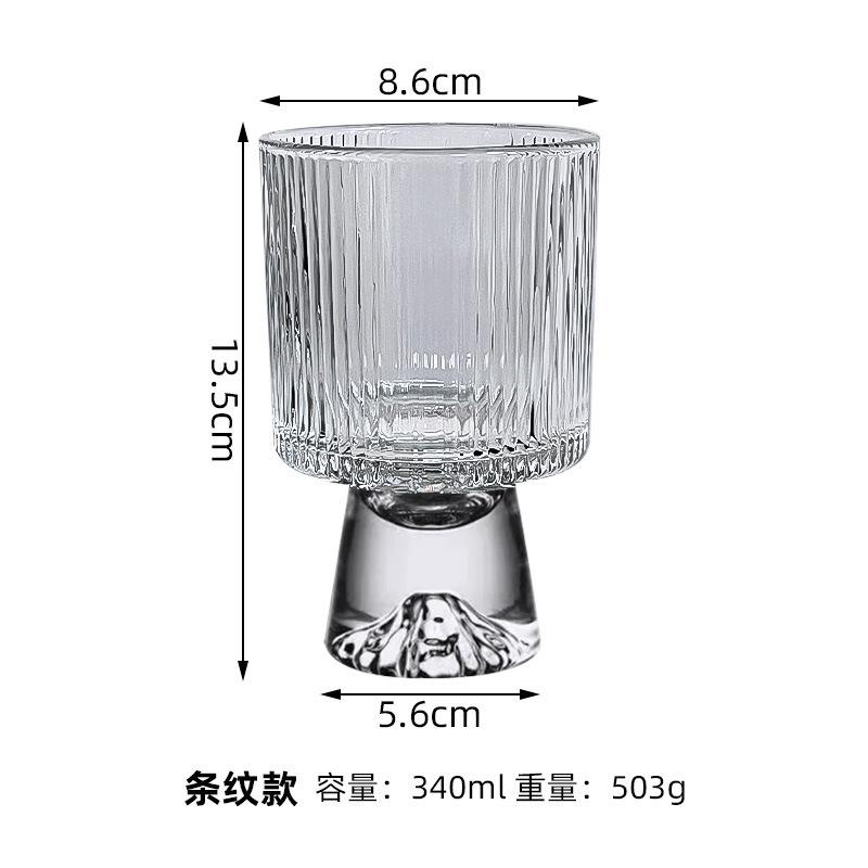 

Pink Limited Mountain Glass Cup High End Small Batch Cocktail Wine Dessert Coffee Drinkware 201-300ml
