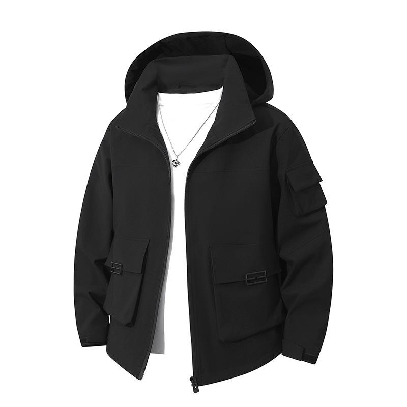 New Spring and Autumn Men's Jacket Three-dimensional Tooling Outdoor Leisure Sports Hooded