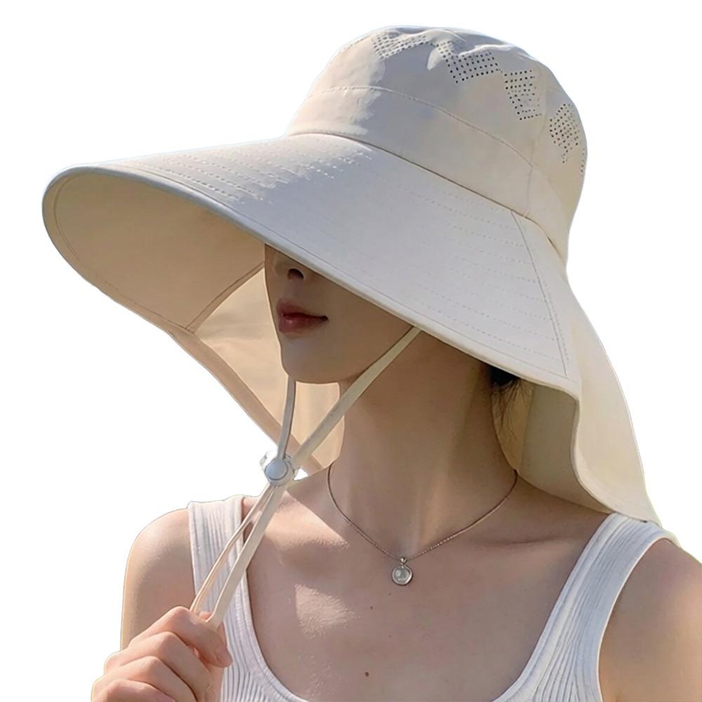 Wide Brim Shawl Fisherman Hat Anti UV Bucket Hat Fashion Panama Cap  Outdoor Sports
