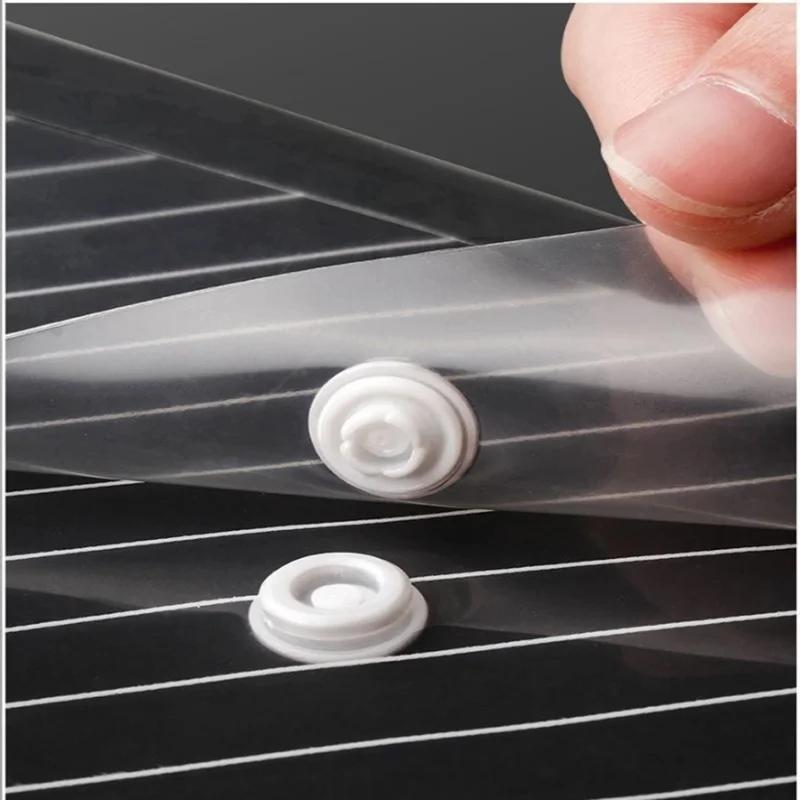 10pcs A4 File Bag Transparent Plastic Thickened Large-capacity Waterproof Snap-on File and Test Paper Storage Bag