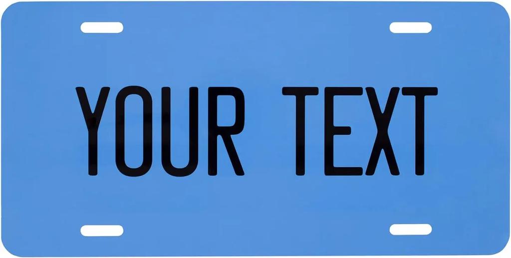 Custom Aluminum Car Tag Personalized Front License Plate Metal Wall Decor for Garage