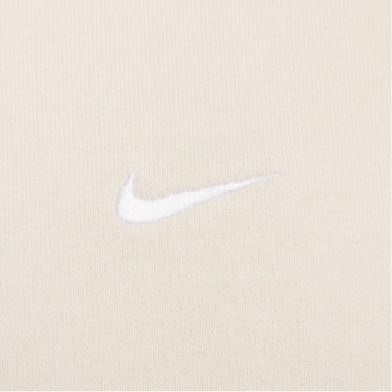 Nike Solo Swoosh Simple Solid Color Brand Small Logo Embroidered Warm Fleece Crewneck Sweatshirt Men sweatshirt Light DX0812-104
