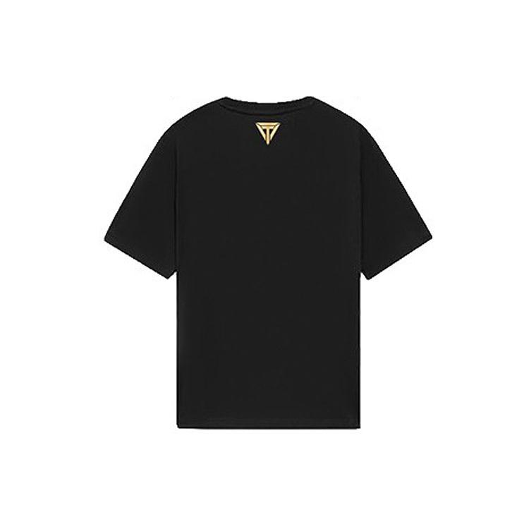 Li Ning T Shirts Unisex Black Crew Neck Moderate Straight Fit AHSS511-2