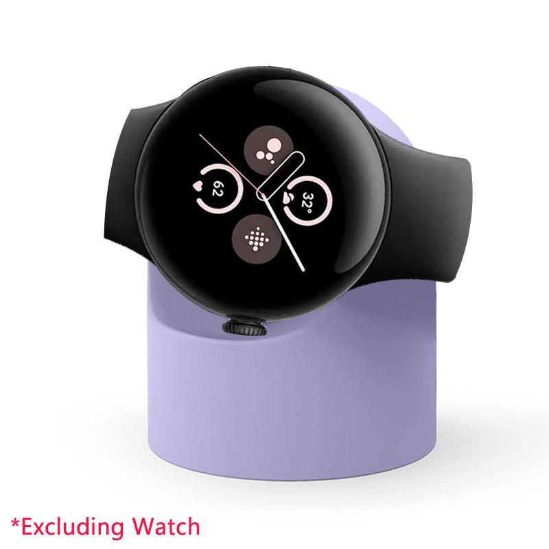 

Для Google Pixel Watch 2 Силиконовый держатель для зарядки с отверстием для кабеля Поддержка зарядки Зарядная подставка Для Google Pixel Watch2 Док-станция For Fitbit Ace LTE фиолетовый