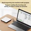 Portable External DVD/CD RW Drive Burner Writer (USB 3.0 and Type C + Type A) USB Mobile Optical Drive