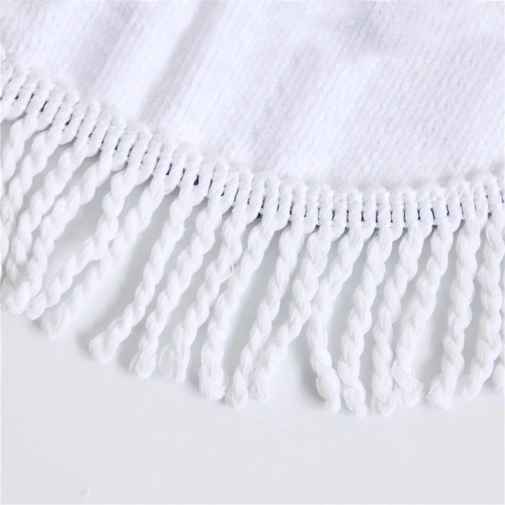 Swimming Towels Outdoor Beach Tassel Towel Yoga Blanket 3D Print Round Wall Tapestry Beach Cover Up Bath Shawl Thick Camping Mat