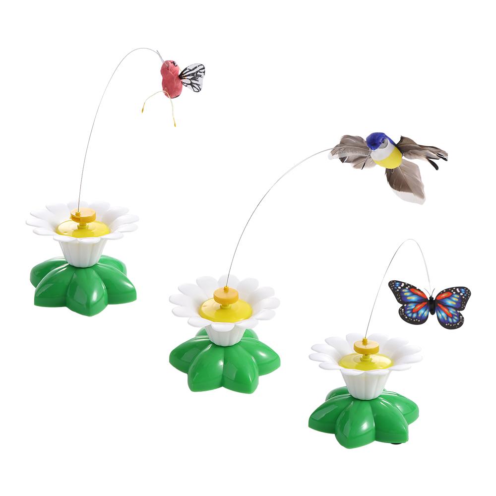 

Indoor Play Butterfly Bird Bee Pet Teaser Toys Pet Supplies Cat Training Toys Rotating Cat Toy Butteryfly