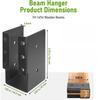2x4 Outdoor Concealed Joist Hanger Q235B Steel Powder Coated Flange Bracket for Beam Swing Handrail Fence Without Screws