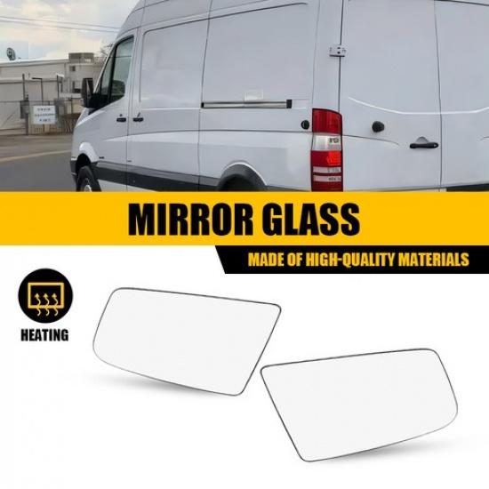 Mirror Glass Heated Fits Mercedes Benz Sprinter 2500 2010-2018 Left+Right Side