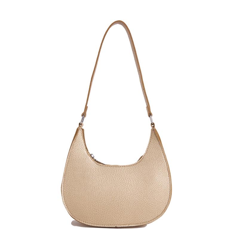 Women's Chic Lychee Pattern Crossbody Bag - Large Capacity, Versatile, Fashionable Shoulder & Dumpling Style