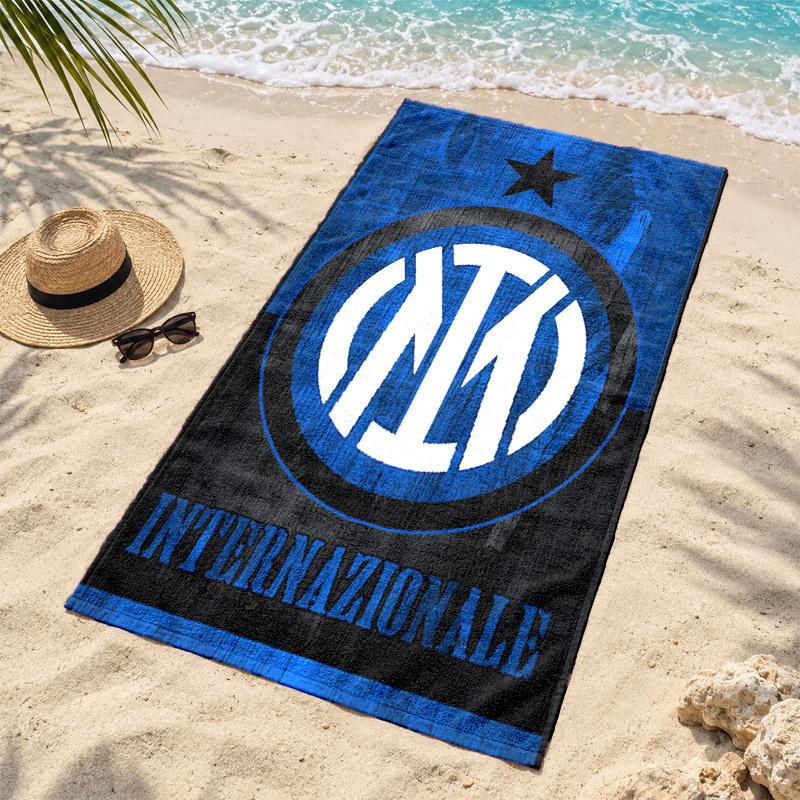Inter Milan Beach Towel Quick Dry Sand Free Lightweight Beach Towels for Travel Swimming Camping