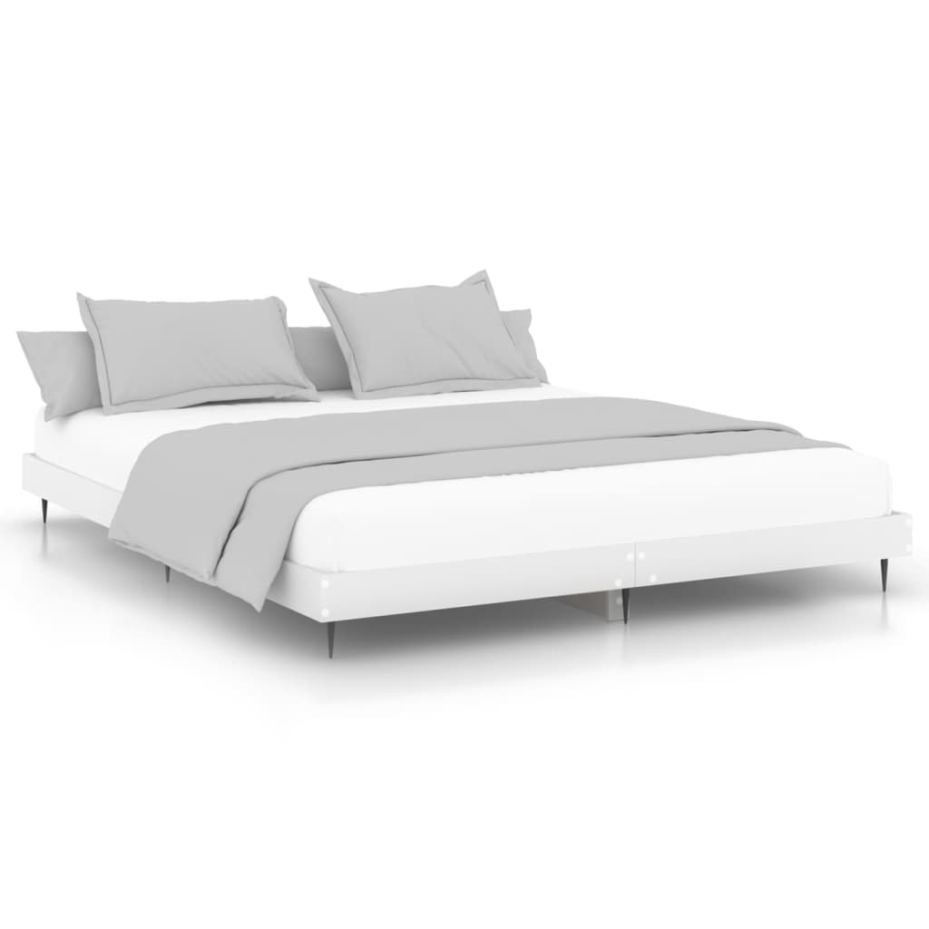 Bed Frame White 120 x 200 cm Engineered Wood