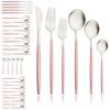 Black Gold 36Pcs Matte Flatware Dinnerware Set Knife Dessert Fork Spoon Dinner Set Stainless Steel Tableware Kitchen Cutlery Set
