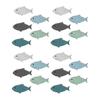 Nautical Theme Wooden Fish Wall Decor Rustic Hanging Art for Home Decoration Rooms and Cafes