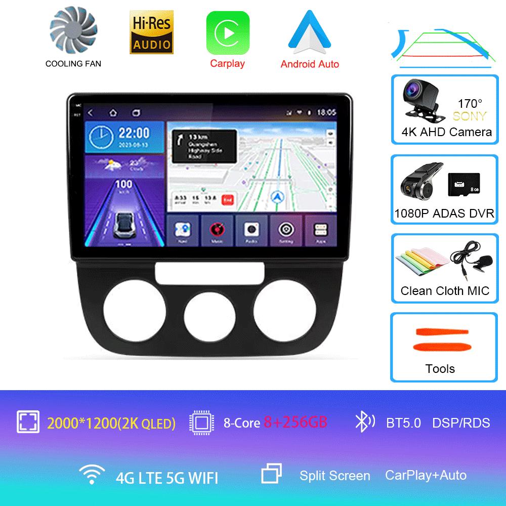 Radio auto Android 14 Carplay Auto pentru Volkswagen Jetta 5 2005 2006 2007 2008 2009 2010 GPS Multimedia Player 4G Unitate principală stereo