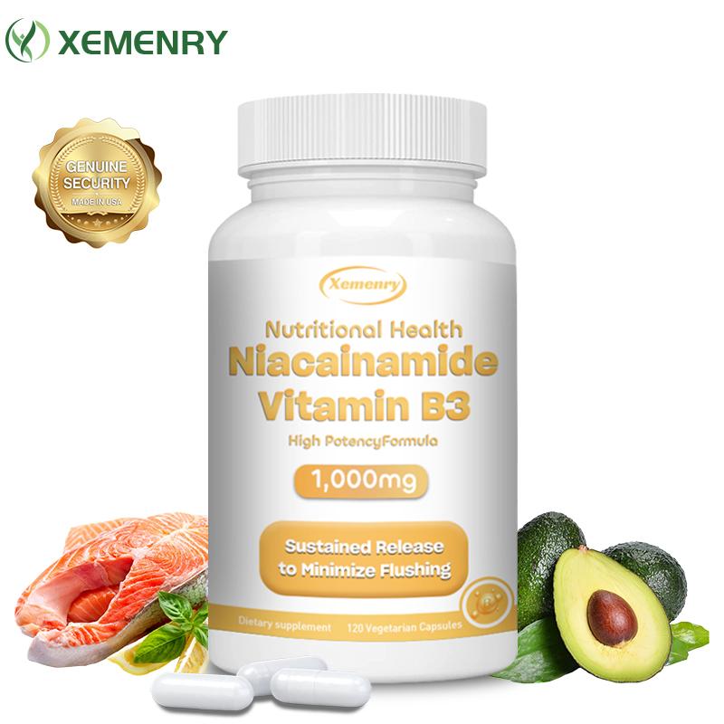 High-concentration Niacinamide (vitamin B3) Formula, 1000 Mg - non-GMO, Gluten-free, Suitable for Both Men and Women.