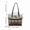 Trend Mint Green Lace Plaid Tote Bag Bowknot Polka Dot Shoulder Bag Cloth Large Capacity Patchwork Handbag Casual