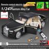 1/24 Rolls-Royce Phantom Alloy Car Model with Sound, Light, and Starry Sky Roof for Kids' Collection and Decoration.