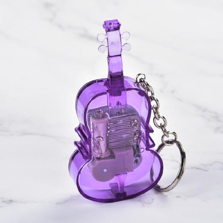 Elegant Small Violin Music Box Keychain Elegant Key Ornament Suitable for Art Lovers and Stylish Home Decorations
