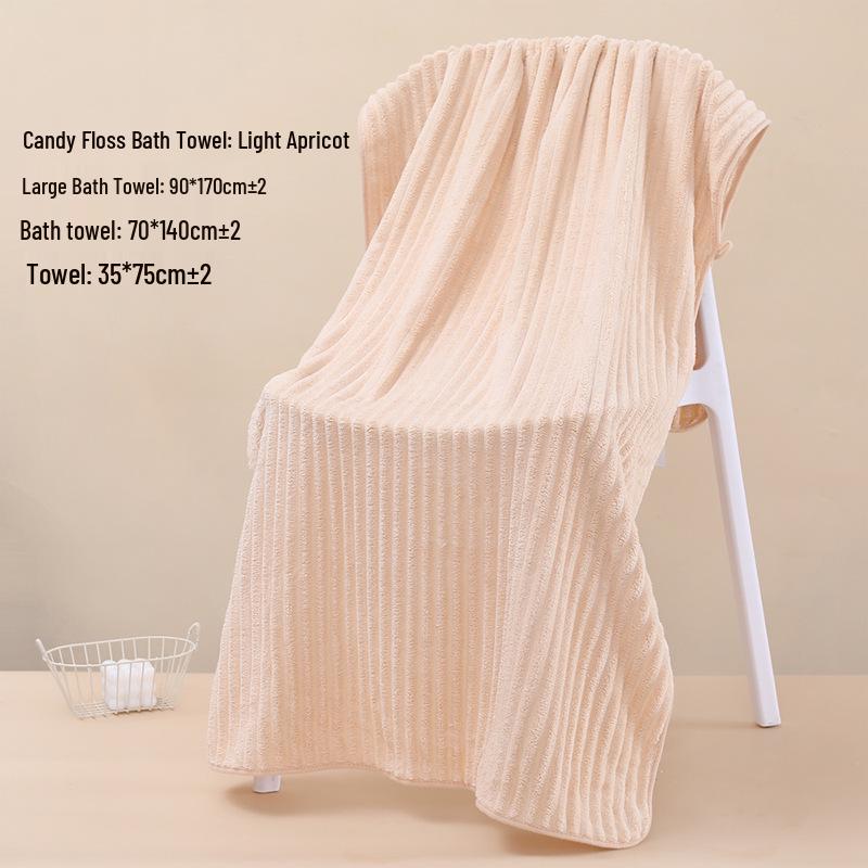 Coral Fleece Quick-Dry Large Bath Towel: Absorbent, Thickened Pineapple Grid Design for Beach, Swimming, or Beauty Salon.