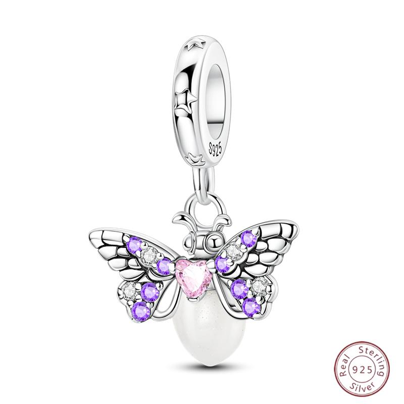 Copper Firefly Cute Cats And Dogs Beaded Pendant Suitable For Original Charms Bracelet Diy Exquisite Women Jewelry