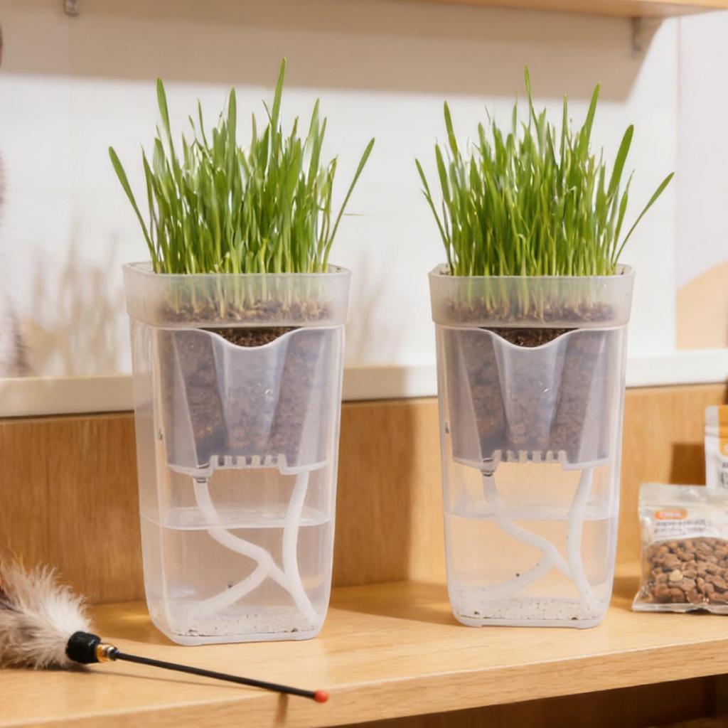 5/1PCS Self Watering Flower Pots Plastic Plant Pot with Drainage Holes Transparent Planting Flower Pot Home Garden Accessories