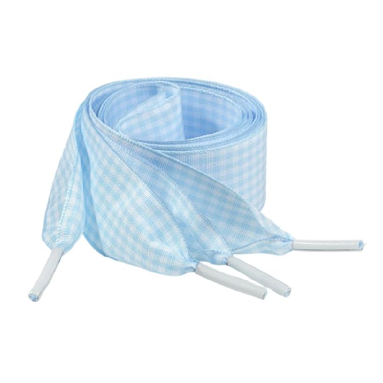 Colorful Checkered Shoe Laces Wide Flat Polyester Shoelaces Sneakers Laces Replacement For Adult Footwear Decoration