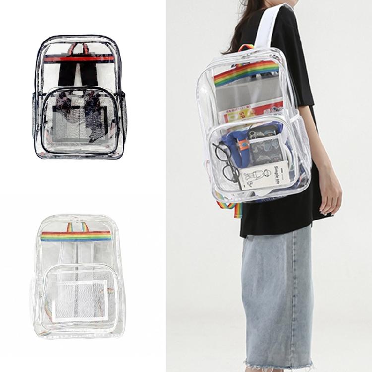 Fashion Bookbags Waterproof Clear Bags Teens Student Schoolbag Casual Bags