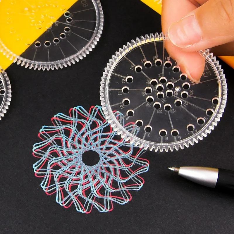 27 ks cínových kreslení kreslení originální spirograph sada designu Craft Create Kids Toy