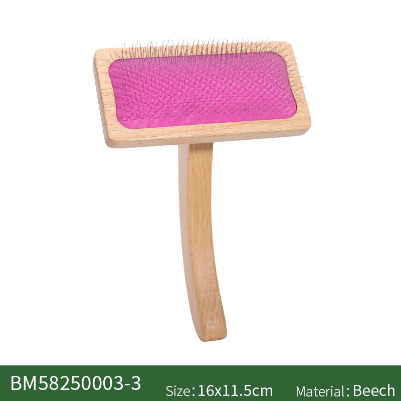 Pet Comb Wood  Massage Cute Hair Remover Cat Dog Brush for Grooming Bamboo Mini Rubber Custom Small Fine Needle