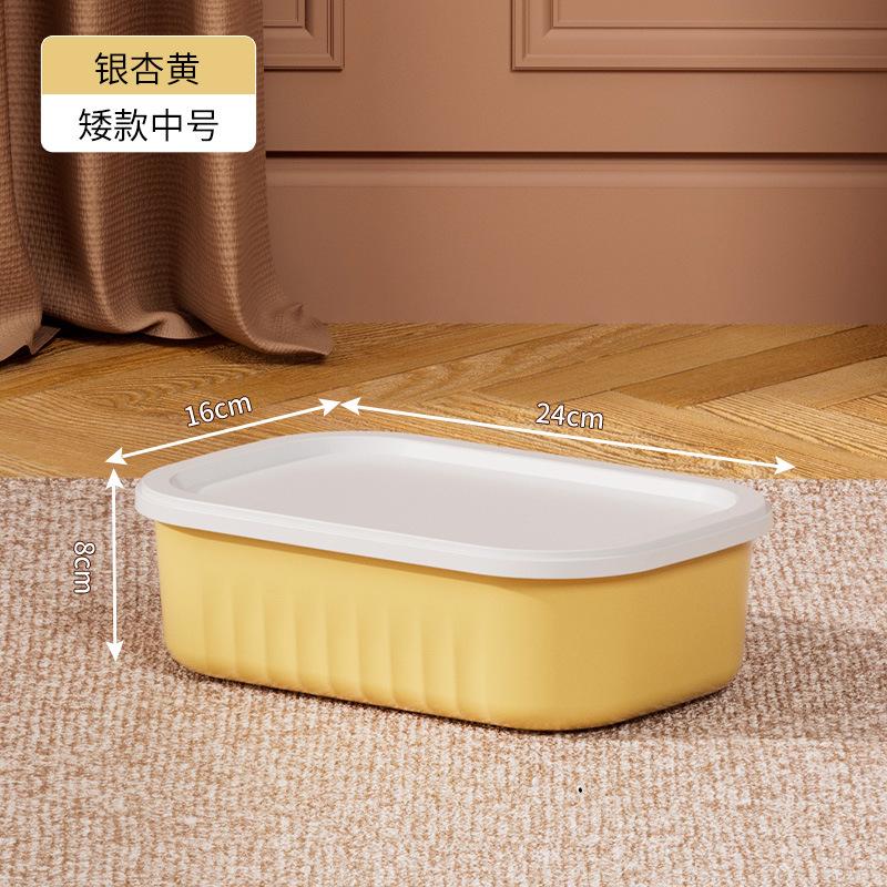 

Пластиковый ящик для хранения домашних мелочей с пыленепроницаемой крышкой для стола, шкафов, органайзеров для гардероба, игрушек, косметики, закусок, ящиков для хранения