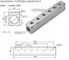 Luchtverdeler 1/2" 1/4" Pneumatische Snelkoppeling Slang Aluminium Blok Splitter 2 3 4 5 6 7 8 9 10 Weg