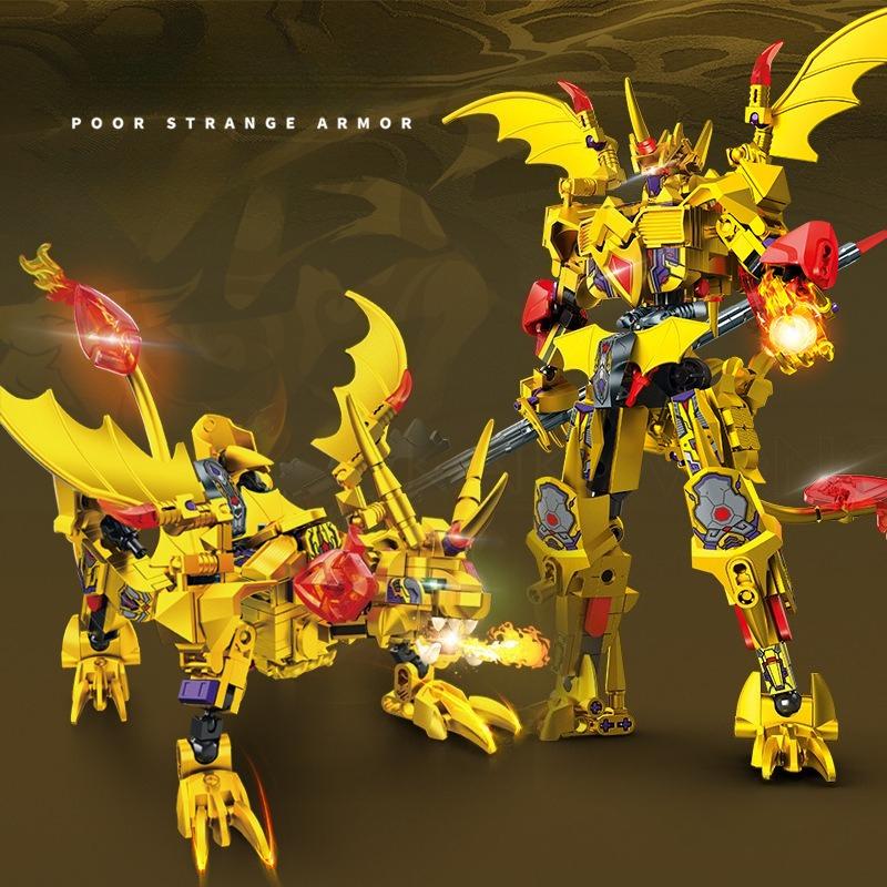 Senbao Building Block Compatible Deformation Mecha Assembly Model Children'S Intelligence Boy Unicorn Robot Toy