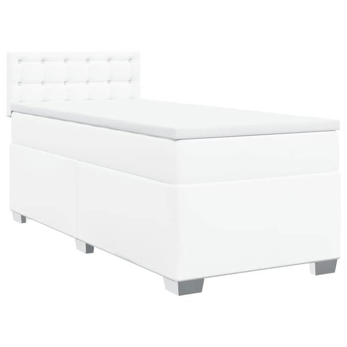 Cadre de lit avec matelas - Maison Exclusive - Similicuir - 80x200 cm - Ressorts ensachés