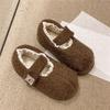 Mary Jane Baotou cotton slippers women's autumn and winter new thick-soled comfortable and versatile home velvet warm cotton shoes
