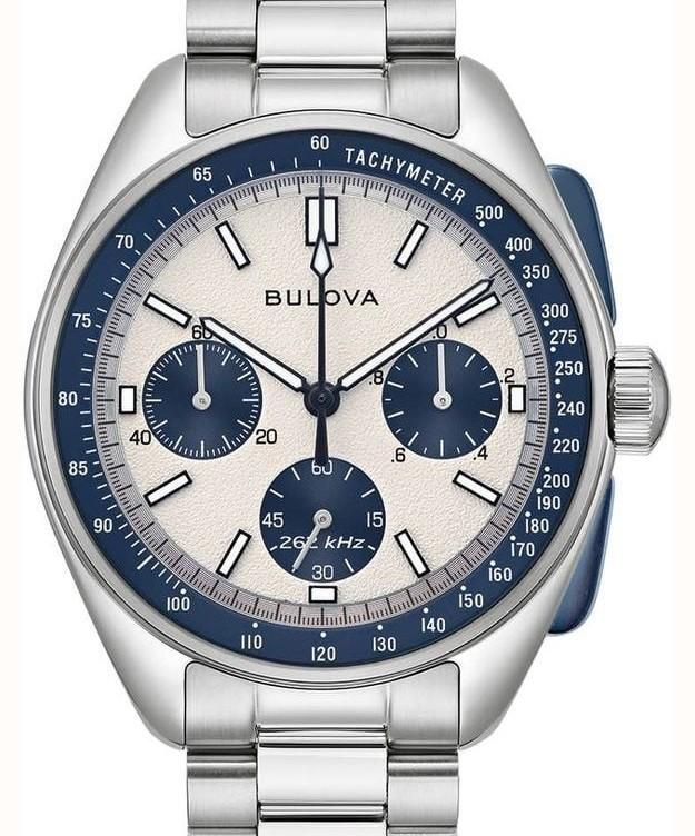 BULOVA Archive Series Lunar Pilot Chronograph SS with Extra Strap Men’s Watch 98K112