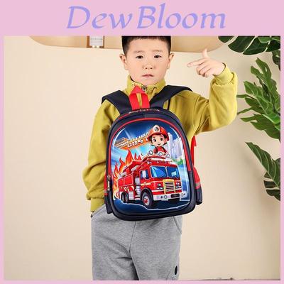 Sac à dos mignon pour garçon avec imprimé voiture Grande capacité Confortable Respirant Nylon Sac d'école